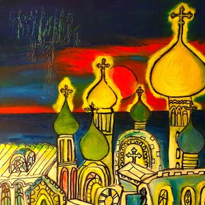 H046P20 Orthodoxes -=- La beauté des monuments orthodoxes et des rituels. Des chrétiens vont dans les églises catholiques pour les sacrements, dans les églises orthodoxes pour les cérémonies, et dans les temples protestants pour les prêches. Malheureusement une religion en commun n'empêche pas les conflits.