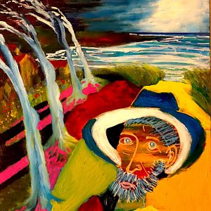 H084P20 Balades -=- Les peintres embellissent la vie et les balades. Le jaune sable devient jaune vif et joyeux, le rouge se réveille et devient flamboyant. Matisse disait qu'il faisait chanter les couleurs. Chaque teinte est une note, un tableau devient un orchestre qui joue un superbe hymne à la vie. Paul Klee nous a rappelé que « la peinture ne cherche pas à restituer le visible mais à rendre visible ».