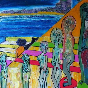H095P30 Grandir -=- Tout comme il existe une loi physique d'évolution des espèces, il existe une loi d'évolution spirituelle. Nous sommes là pour grandir. Malheureusement ce sont surtout les épreuves qui nous font grandir. Dans les ashrams, en Inde, on essaye d'accélérer le processus. C'est parfois douloureux. Le tableau illustre ce travail d'introspection.