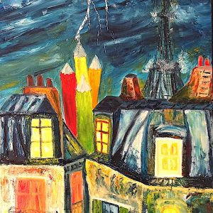H098F30 Paratonnerre -=- Un hommage aux courageuses victimes de guerres, d’attentats, de violences et de haines. Un hommage aux artistes qui s’exposent. S'exposer c'est prendre des risques. D'une manière générale, plus nous sommes clairs dans nos relations et nos opinions, plus les autres le sont en retour envers nous. Malheureusement, cela peut devenir violent, non seulement physiquement mais aussi socialement et psychologiquement. La tolérance ne consiste pas à tolérer mais à accepter, approuver les différences. S'en réjouir même. Ce sont les différences qui nous font grandir, à la condition d'un respect mutuel bien sûr. "Mourir pour des idées, d'accord, mais de mort lente". Nous a dit le poète.