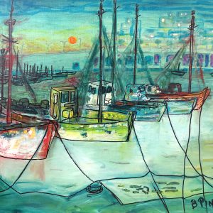 H100F20 Lumière du vivant -=- Souvenir du port de Royan dans les années 60. Je passais des heures à observer les rares poissons encore vivants au port.