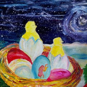H131XXL Naître et renaître -=- Renaître sans répit tant qu’il n’ y a pas eu éclosion, manifestation de notre véritable nature. Puis viendra un autre cycle d’existences pour servir et grandir.