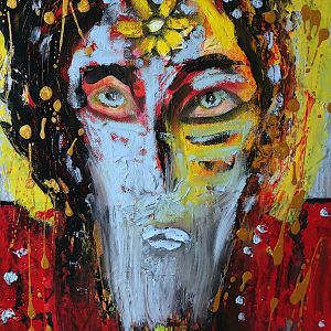H176F6 Guna Sattvas (Pureté) 2/3 -=- En Hindouisme, dans la Gita, le Guna Sattva représente l'amour, l'équilibre, la pureté. Les 3 Gunas sont sans cesse en action dans l'ensemble du monde matériel. Beaucoup de cosmologie admettent des trilogies de ce type. Ainsi Sattva, Rajas et Tamas des Védas et Juste milieu, Yang et Yin du TAO, et Nona, Decima et Morta des parques Romains et Clotho, Lachésis et Atropos des Moires Grecs et d'autres ... (Vichnu, Brahma, Shiva) Les Sadhus qui se recouvrent de cendre sacrée représentent une forme de pureté.