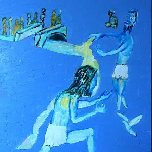 H251F25 Jésus baptisé ---===--- Jésus nous enseigne l’importance de l’exemplarité en se faisant baptiser par Jean le Baptiste, réincarnation du prophète Elie. « Je vous ai envoyé le prophète Elie mais vous ne l’avez pas reconnu ».. De l'autre côté du Jourdain la foule contemple et attend.