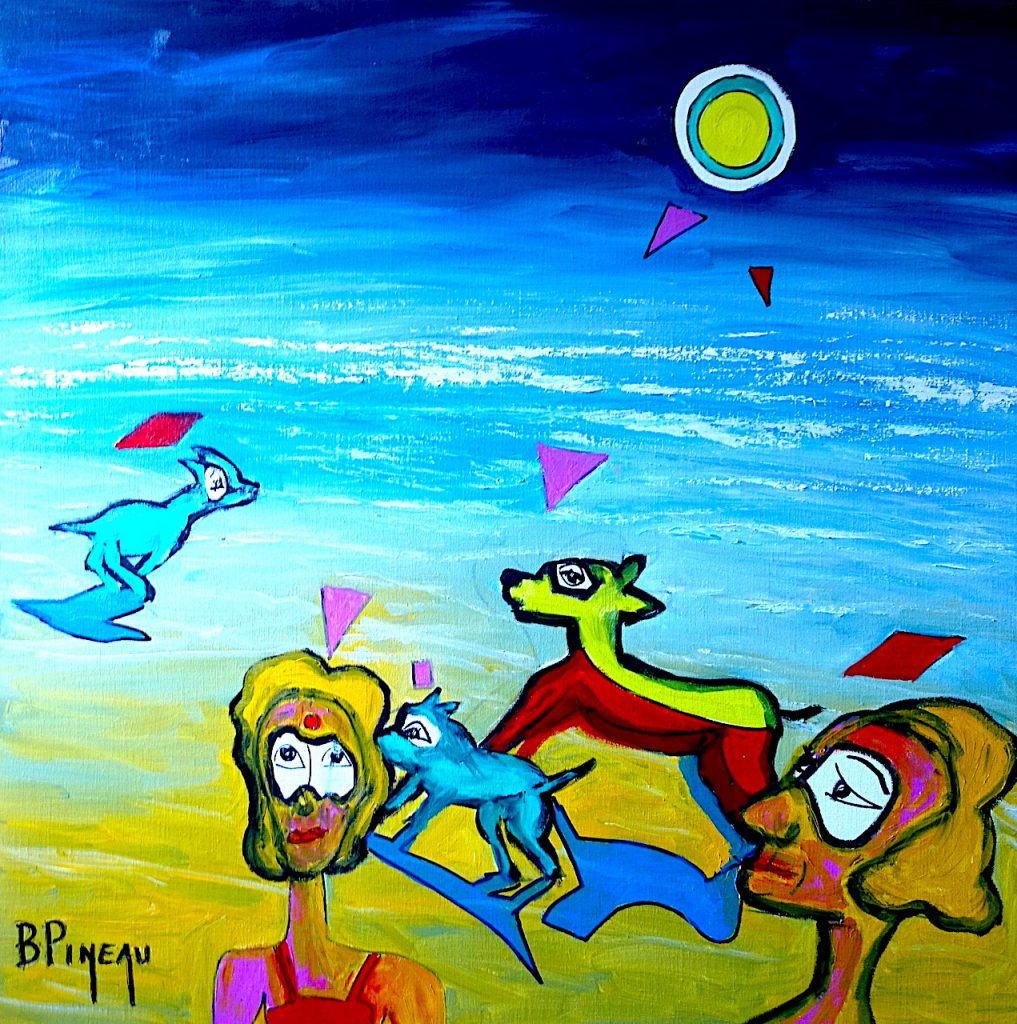 H345C80 Chiens Plage