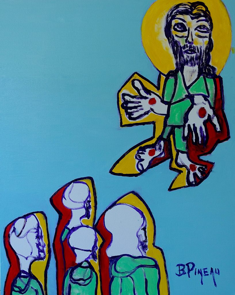 H358F30 Voir pour Croire ---===--- Après une résurrection les cicatrices physiques disparaissent. Ce phénomène a toujours été constaté peu avant, ou juste après, les décès des stigmatisés. Ainsi, Saint Thomas demande au Christ un effort pour qu’il exhibe les stigmates de ses mains et de ses pieds, déjà disparues. Saint Thomas exige de voir pour croire. Les doutes et la méfiance coutent toujours beaucoup trop.