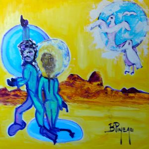 H362C90 Au centre du temps ---===--- Le fils de Dieu peut se manifester à n’importe quelle époque et sous n’importe quelle apparence. Ses apparitions sont donc hors du temps et de l’espace, Il est au centre du temps. Ainsi les évangiles décrivent la naissance et la petite enfance de Jésus, jusqu’à 9 ans environ. Puis il réapparaît environ 20 ans après (estimation très approximative), pour son baptême par Jean Le Baptiste. Que s’est il passé pendant cette longue période de 20 ans ? Humblement, je dirais qu’il ne faut pas attribuer au Christ nos limites et nos limitations humaines. Ainsi, il a pu « s’absenter » pendant cette longue période, la sachant peut-être sans intérêt spirituel. Je rajouterais que Jésus est, bien entendu omniscient et omniprésent. De fait, il sait tout, il n’a rien à apprendre par nature et ne peut pas avoir de maîtres. Il nous enseigne. Jésus s’applique à respecter les prophéties qu’Il a Lui-même inspirées. « Je ne suis pas venu pour abolir mais pour accomplir ».