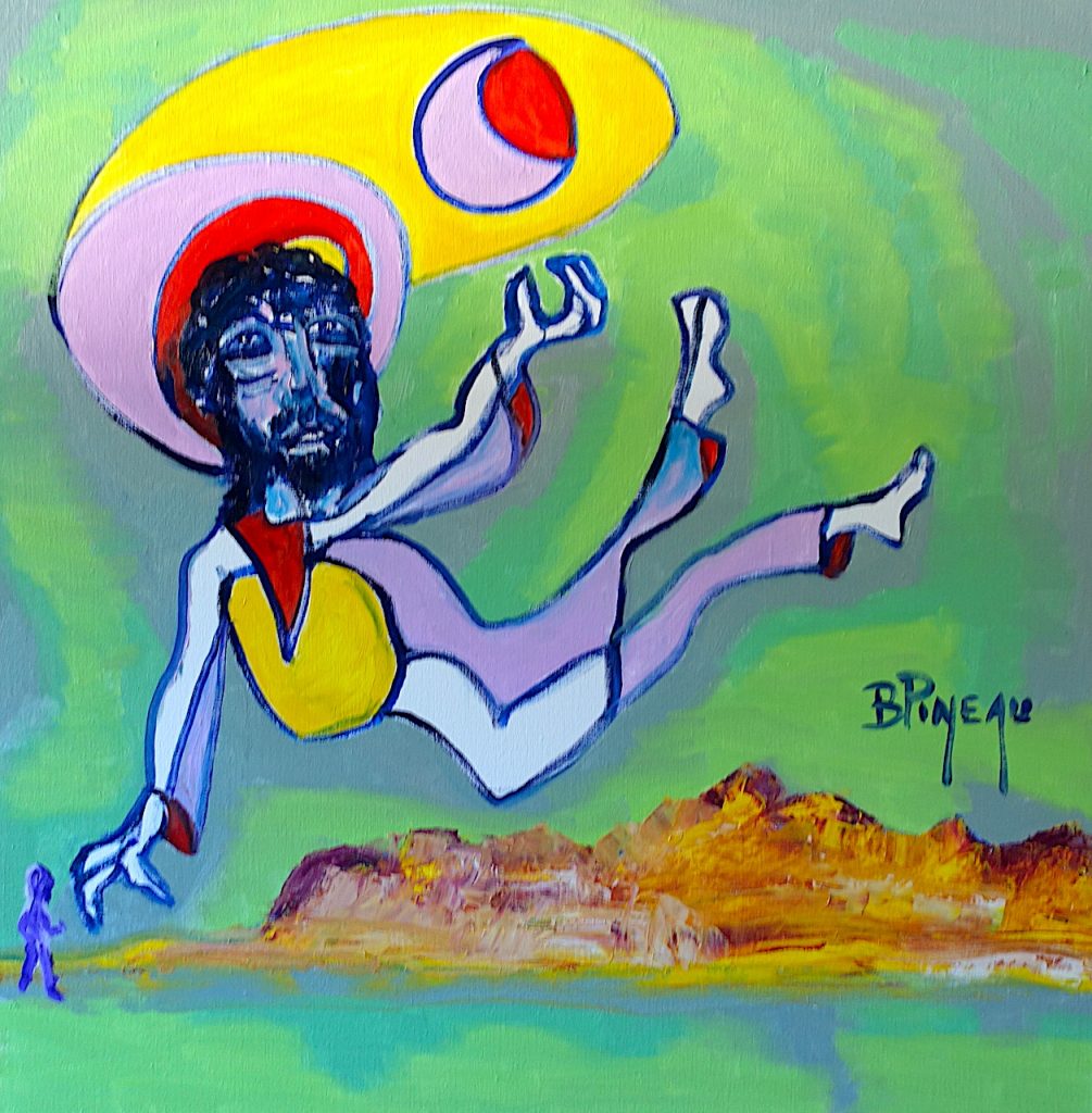 H363C90 Affaire d’efforts ---===--- Que d’efforts à faire pour se mettre à l’échelle humaine quand on est fils de Dieu. En dehors de l’histoire sainte relatée par les évangiles, les apparitions de Jésus et de Marie sont de courtes durées. Ces lieux d’apparitions sont devenus des lieux sacrés de dévotion depuis des siècles et pour encore des siècles. Marie, lors de ses apparitions en France, a toujours demandé la construction de chapelles sur ces lieux. Pour répondre à un besoin d’encrage, d’un lieu de communion, d’un point de rencontre. Nos limites et nos limitations nous empêchent de concevoir l’omniprésence. L’omniprésence est d’une autre dimension, donc au-delà de notre compréhension. Malgré les nombreux siècles, Sainte Marie ne vieillit pas malgré ses apparitions, mais elle change d’apparence. Elle est, Elle aussi, au centre du temps.