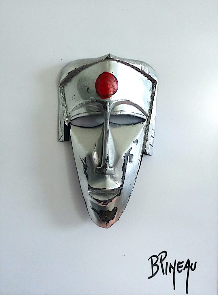 N009H41 Masque Protection -=- Ce ne sont ni les maques, ni les armures qui peuvent nous protéger. Seule notre force intérieure nous permet de faire face.